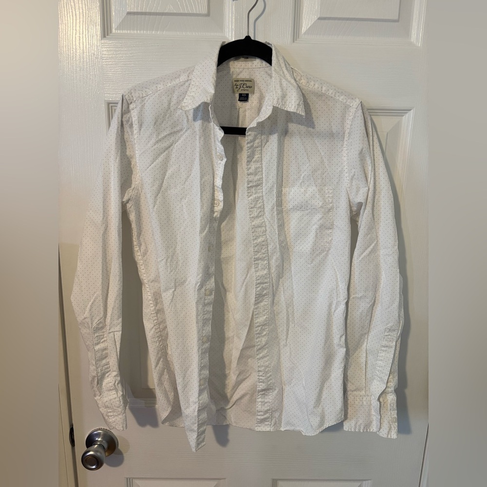 J. Crew White Casual Button Down Shirt